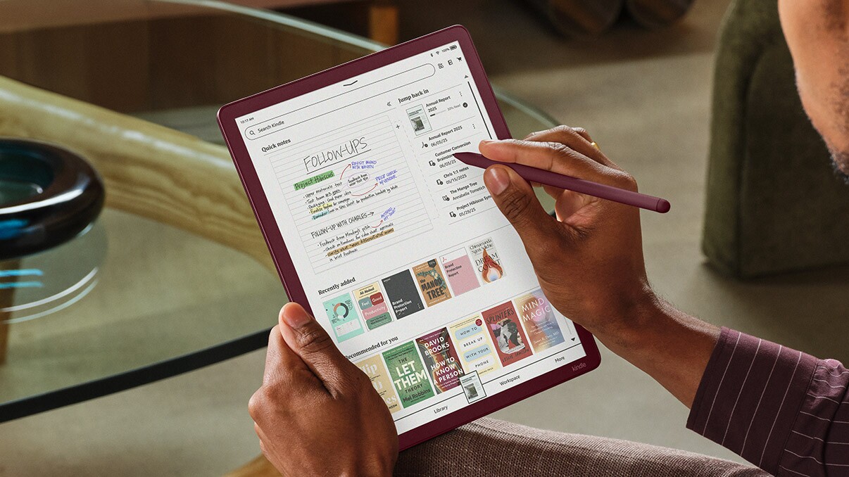 Kindle Scribe Colorsoft với giao diện Home mới và AI notebook